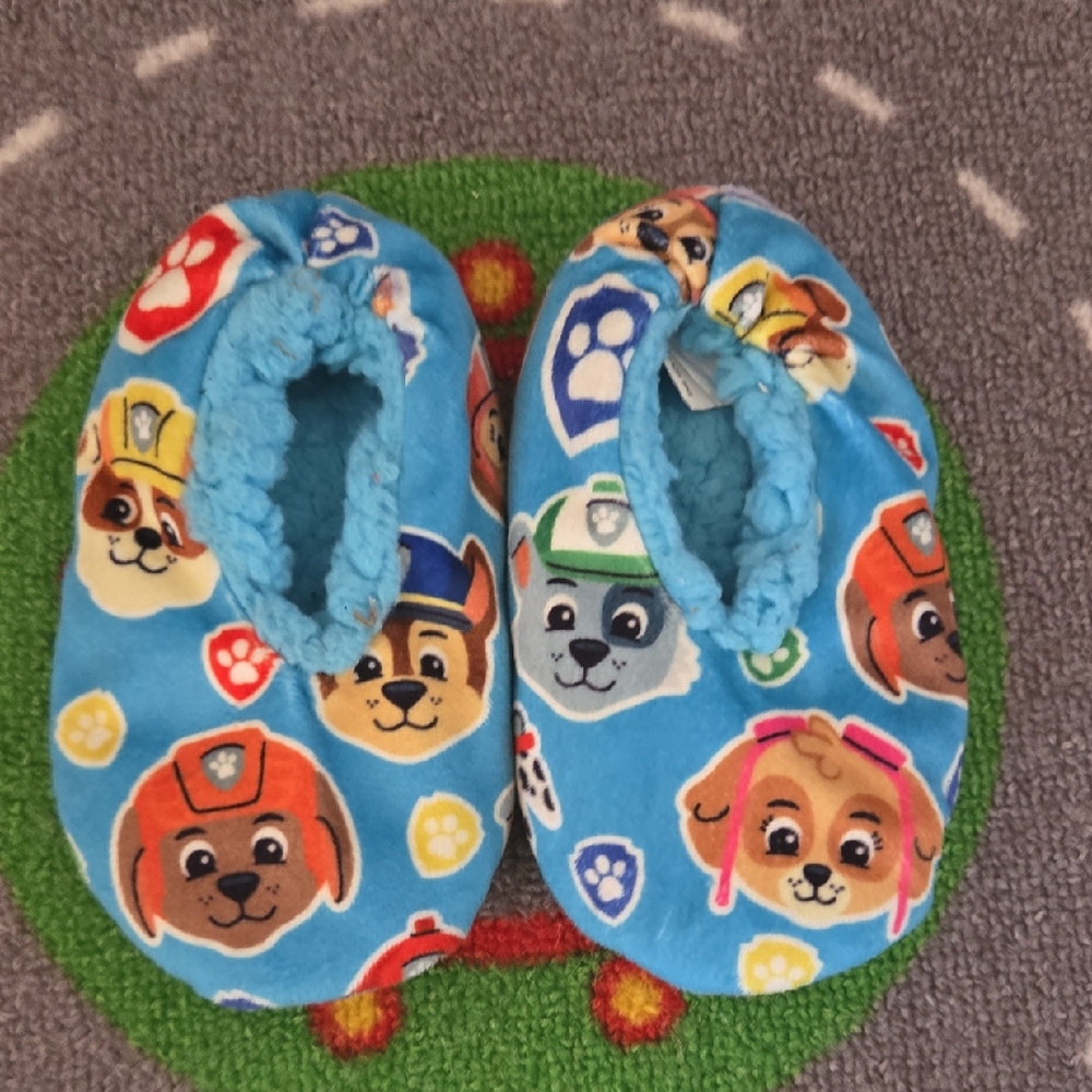 Paw Patrol Kids Slippers with Blue and Yellow Accents